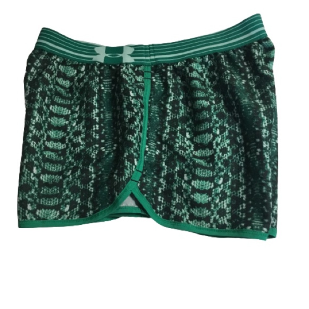Under Armour heatgear Fitted Perfect Pace Shorts  Green Black  Size Small